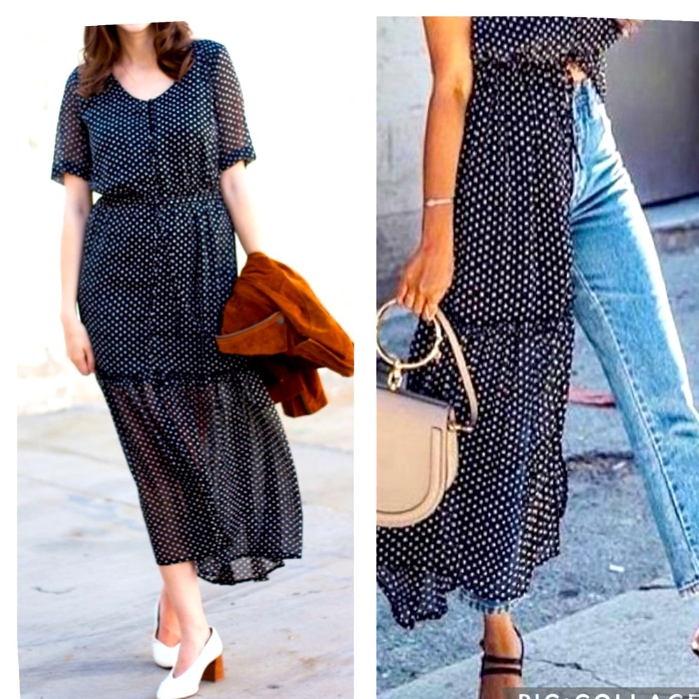 Who What Wear Polka Dot Dress XS